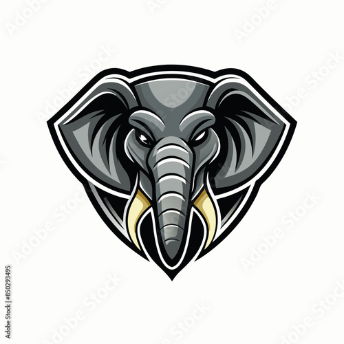 elephant head logo vector illustration svg