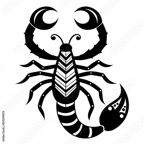 Vector coloring Scorpion for adults illustration. 
