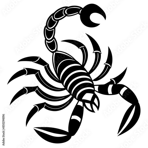 Vector coloring Scorpion for adults illustration. 