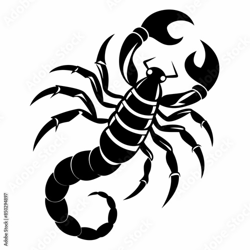 Vector coloring Scorpion for adults illustration. 