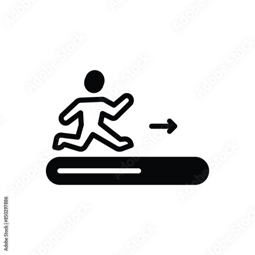 Black solid icon for progress 