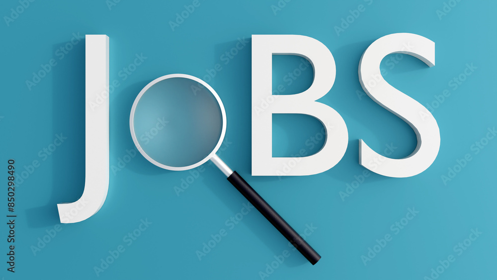 3d rendering of a magnifying glass on 3d rendering of a magnifying glass on