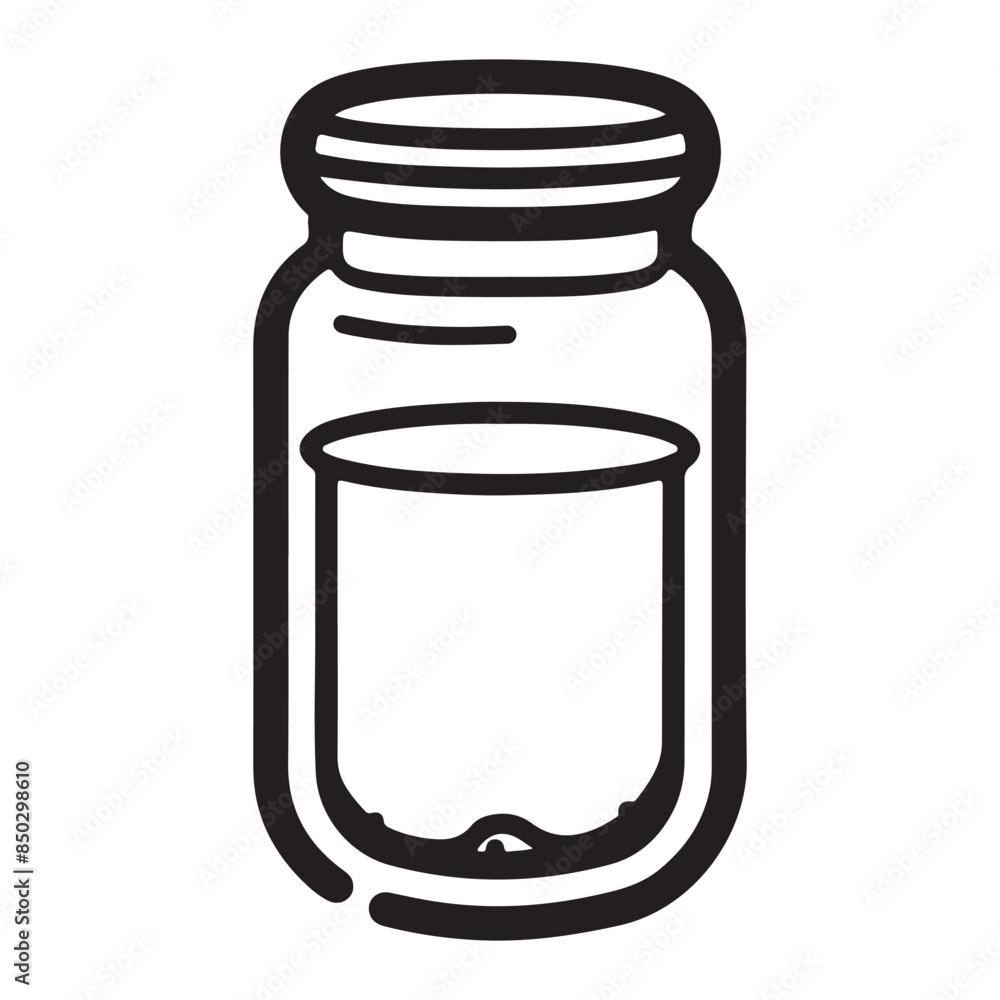 Simple flat jar icon, black vector illustration on white background Simple flat jar icon, black vector illustration on white background