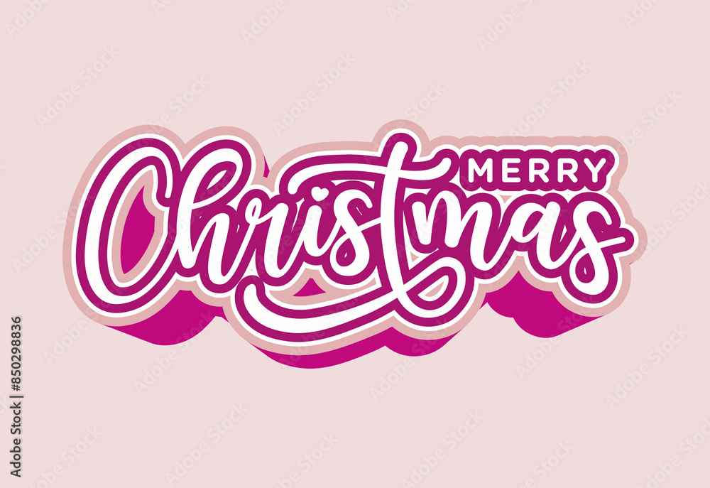 merry christmas hand lettering vector handwritten calligraphy composition merry christmas hand lettering vector handwritten calligraphy composition