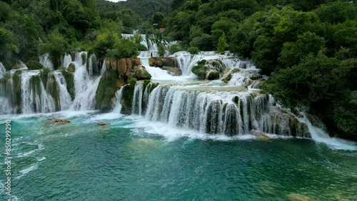 Majestic Waterfall Drone Footage: Aerial Adventure Over Natural Wonders
