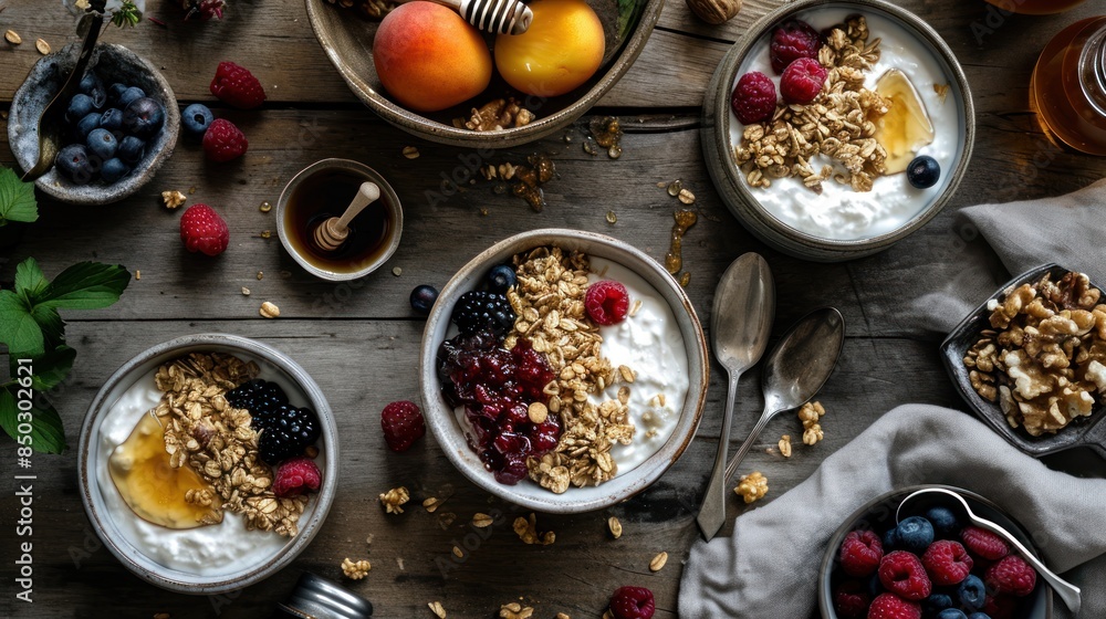 toppings should have an appetizing texture, food props like fruit, honey, jam, granola, nuts, healthy, food, fruit, berry, raspberry, nutrition, blueberries, organic, antioxidant toppings should have an appetizing texture, food props like fruit, honey, jam, granola, nuts, healthy, food, fruit, berry, raspberry, nutrition, blueberries, organic, antioxidant