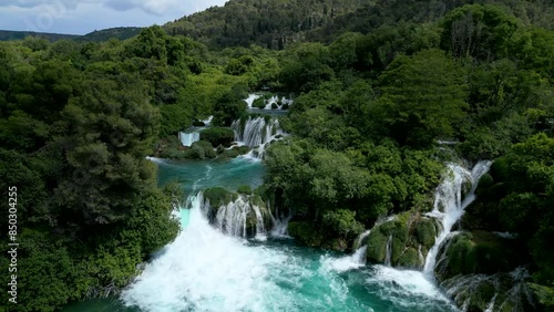 Experience the breathtaking beauty of Skradinski Buk from above in this stunning aerial footage captured in Krka National Park, Croatia.
 photo