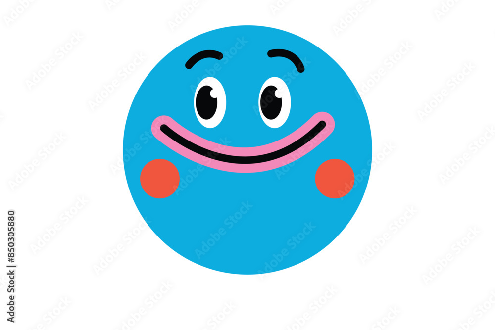 Fototapeta premium Funny Element Flat Sticker Design