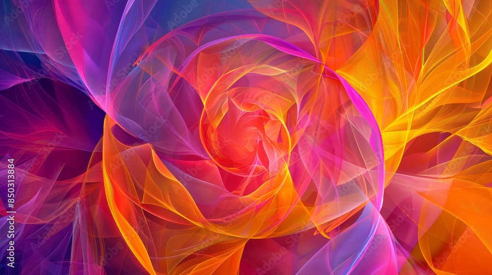 Colorful marigold patterns overlaid with vibrant geometric shapes background Colorful marigold patterns overlaid with vibrant geometric shapes background