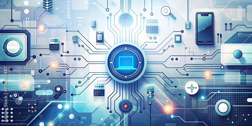 A vibrant and intricate digital illustration of a futuristic circuit board with glowing connections and components, representing advanced technology and innovation in electronics and computing. A vibrant and intricate digital illustration of a futuristic circuit board with glowing connections and components, representing advanced technology and innovation in electronics and computing.