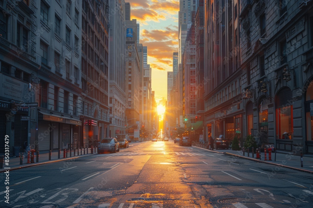 Urban Street Sunrise Urban Street Sunrise