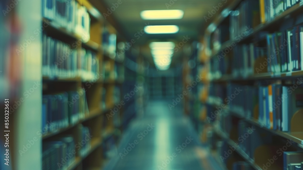 An out of focus image of intellectual discovery in the library