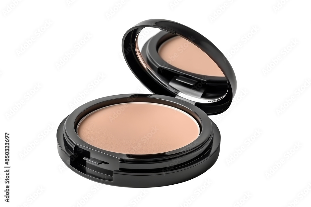 open case compact powder solated on transparent background,for make-up female. open case compact powder solated on transparent background,for make-up female.