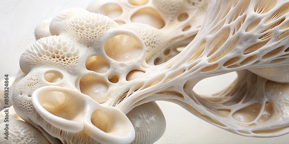 Abstract macro organic background. 3D image of mushroom structures. Abstract macro organic background. 3D image of mushroom structures.