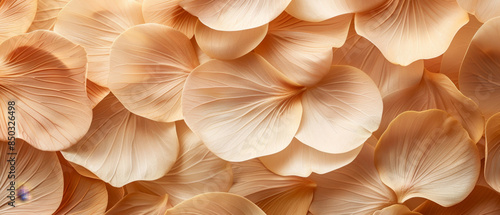 Beautiful abstract flower petals in calming pastel beige hues, embodying minimalist aesthetics.