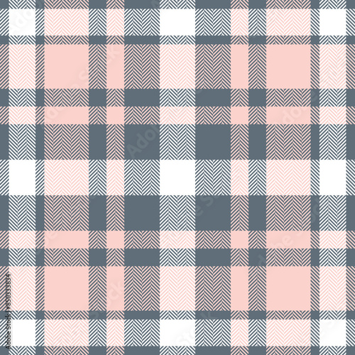 Plaid check pattern in pink. Seamless fabric texture. Tartan textile print.