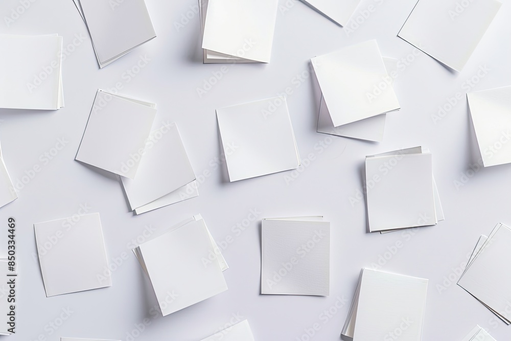square white stickers on light background, top view square white stickers on light background, top view