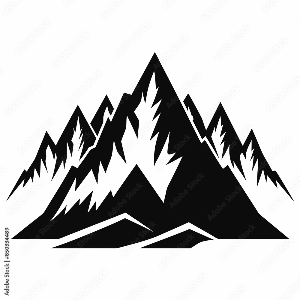 Fototapeta premium illustration of mountain landscape