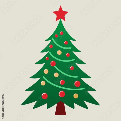 Christmas tree isolated on white