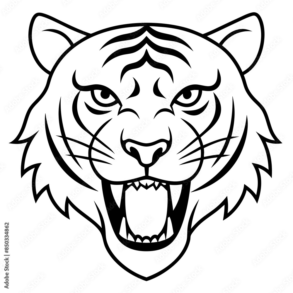 head of a tiger head of a tiger