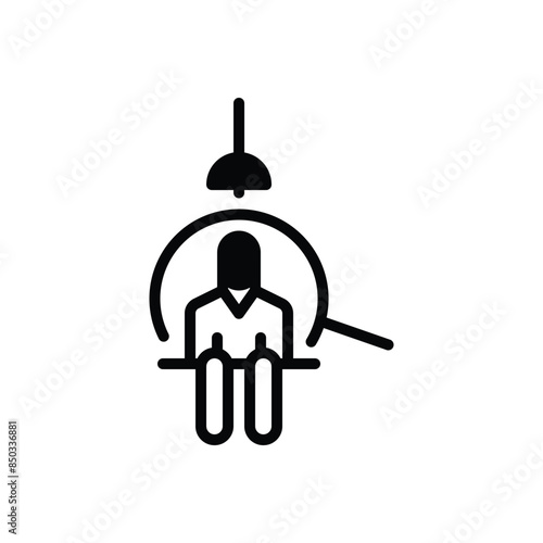 Black solid icon for recruit 