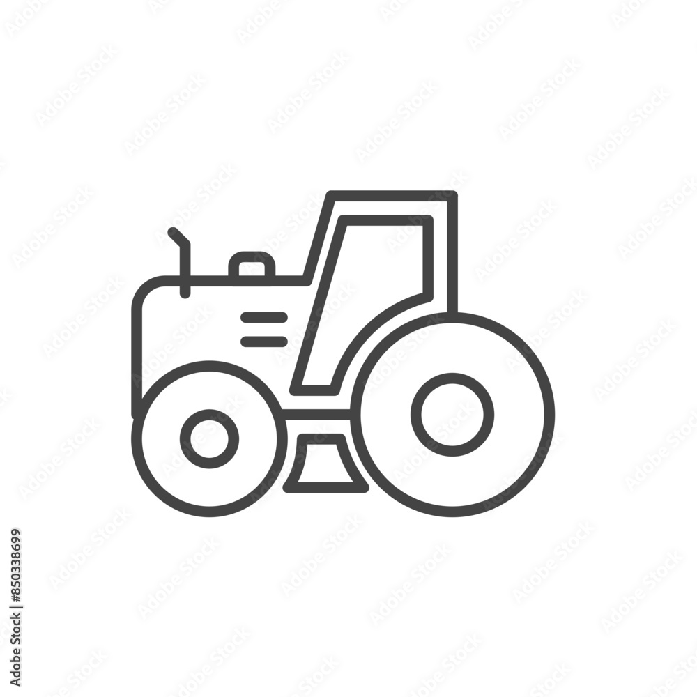 tractor construction vehicles icon in outline style tractor construction vehicles icon in outline style