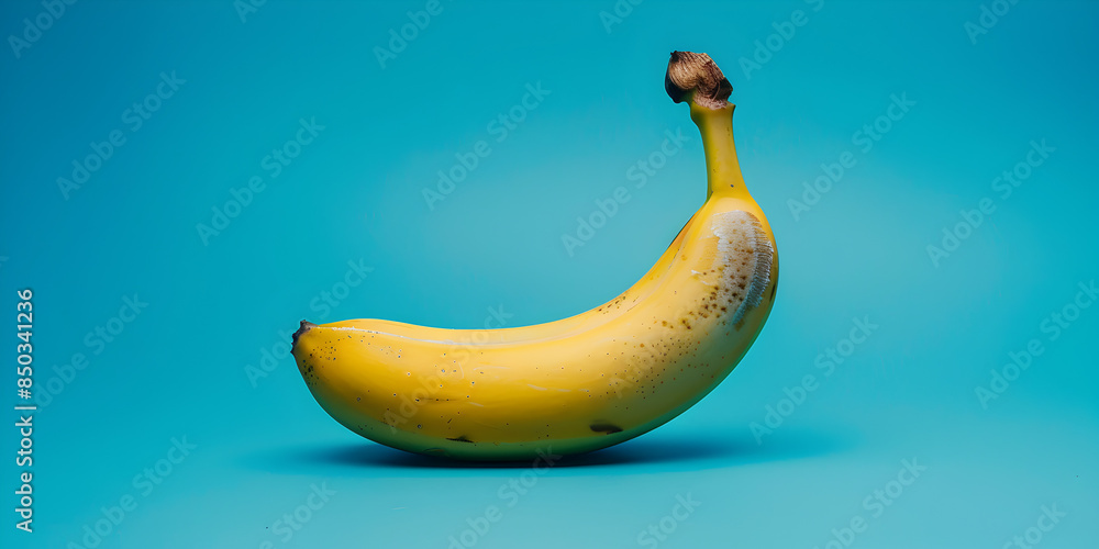 Minimalism style. Fruit pattern with yellow banana over blue background.
Minimalism style. Fruit pattern with yellow banana over blue background.