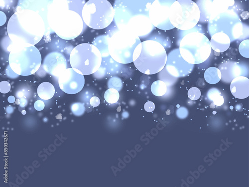 青色のキラキラ美しく輝く光の背景