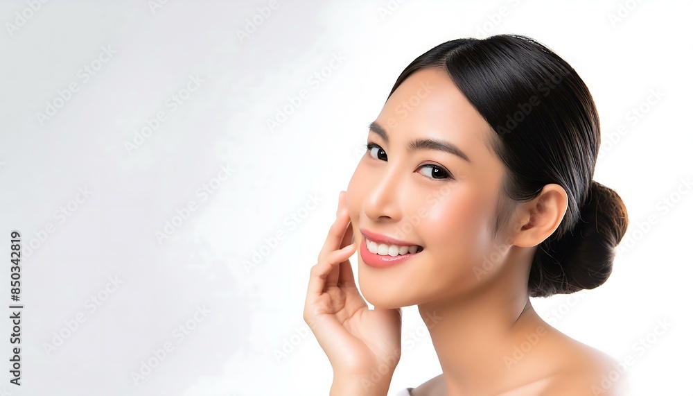 beautiful asian woman with clean fresh skin. beauty and healthy skin care concept. beautiful asian woman with clean fresh skin. beauty and healthy skin care concept.