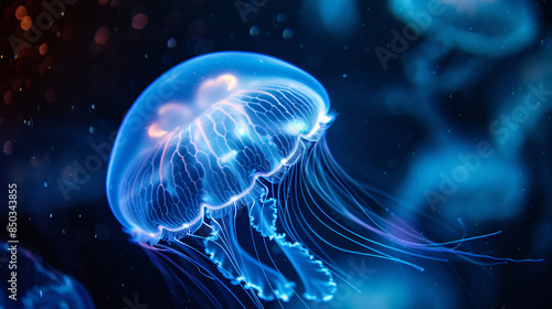 a jellyfish in the water photo