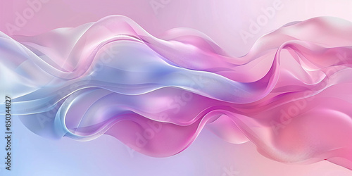 Abstract Wavy Background in Subtle Pastel and Vivid Colors