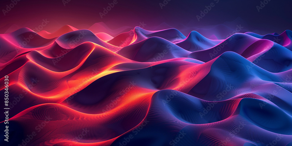 Fototapeta premium Abstract Wavy Background in Subtle Pastel and Vivid Colors