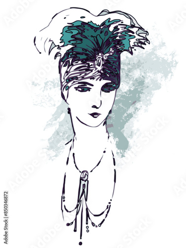 vintage woman portrait