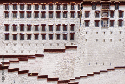 Windows of the Potala Palace, Lhasa, Tibet photo