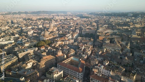 Wallpaper Mural Panoramic aerial overview above old historic dense patterned home buildings of Orange Garden Italy Torontodigital.ca