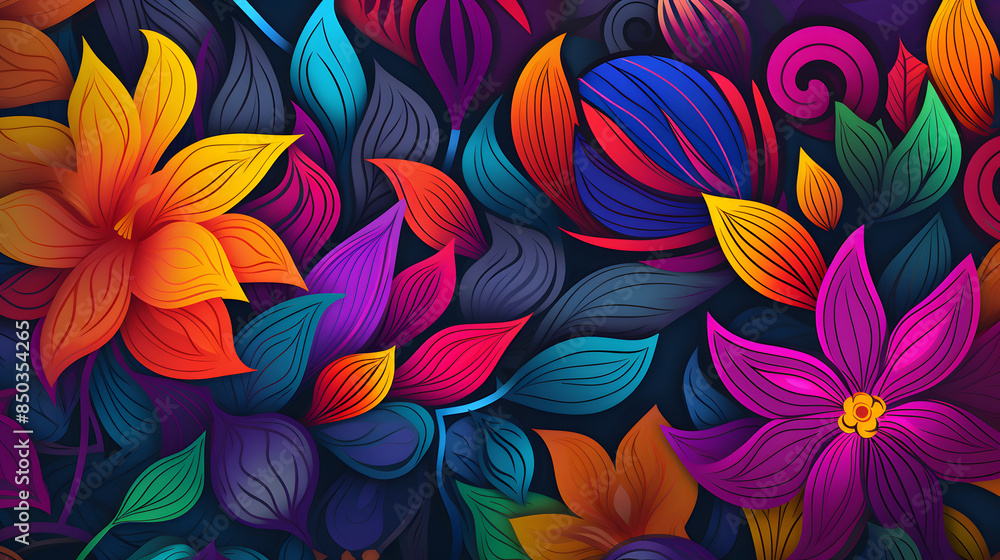 tropical leaf and flower tropical leaf and flower