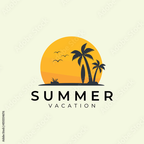 summer logo vector illustrator design
