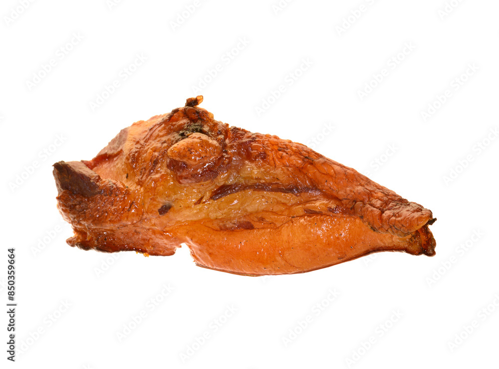 smoked lard isolated on white background smoked lard isolated on white background