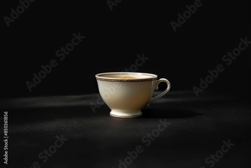 Coffee cup in a black background - generative ai © Nia™