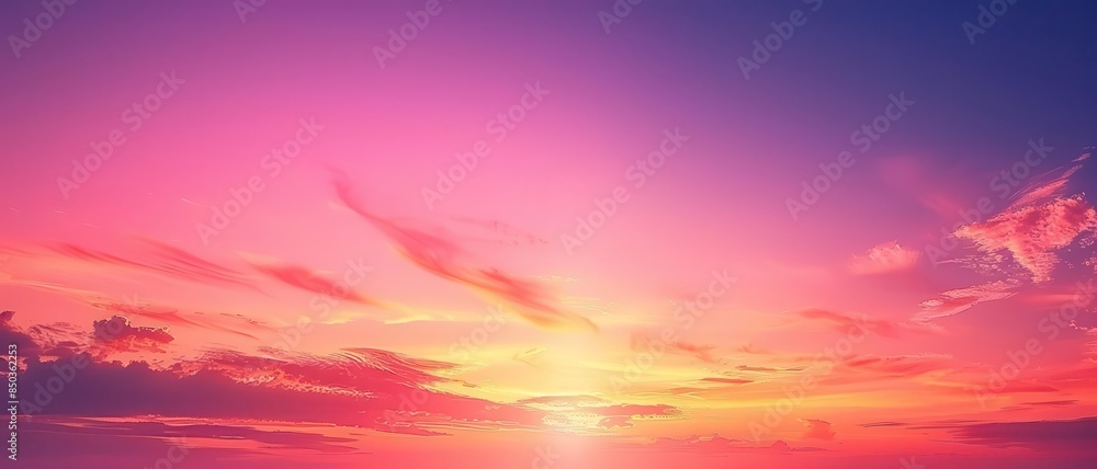 Naklejka premium Vibrant tropical sunset gradient with shades of orange