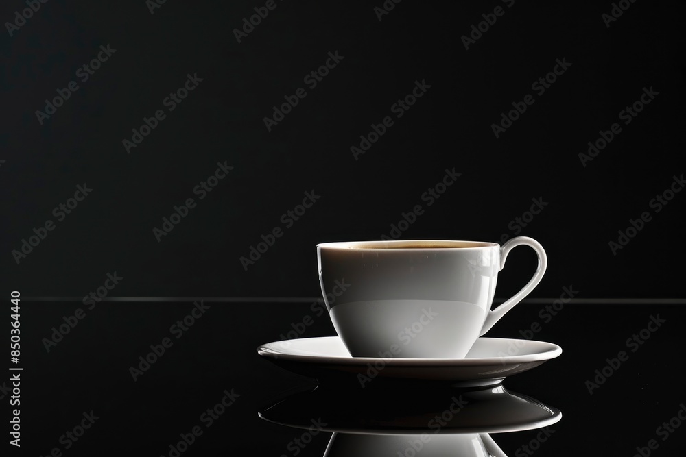 Coffee cup in a black background - generative ai Coffee cup in a black background - generative ai