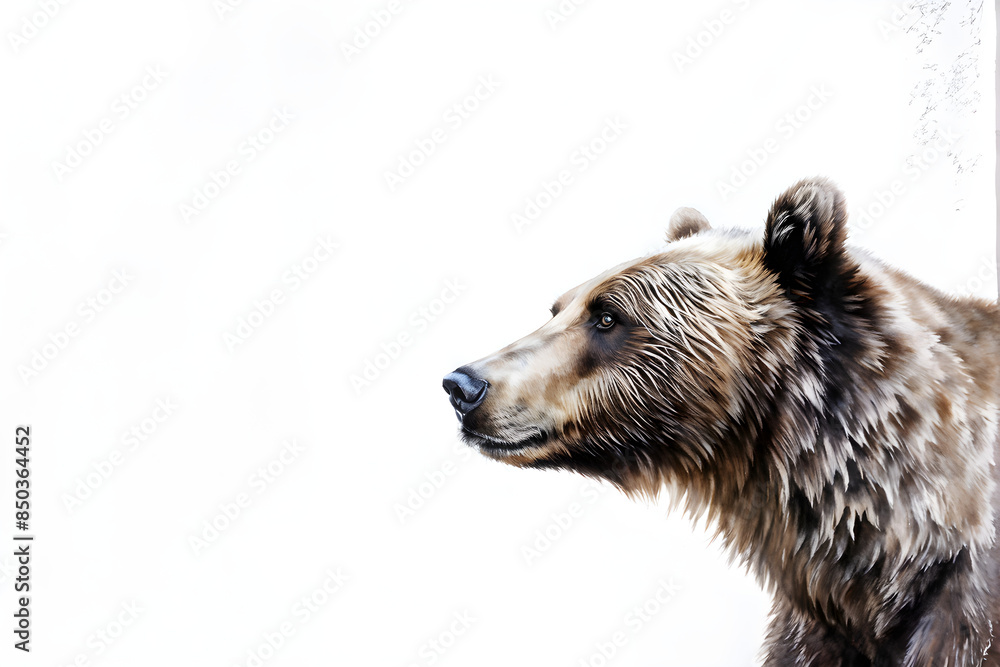 Fototapeta premium Bear in white background