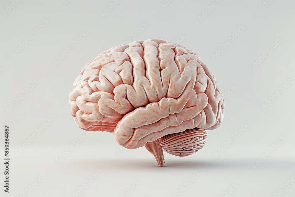 Human Brain Isolated On White Background Human Brain Isolated On White Background