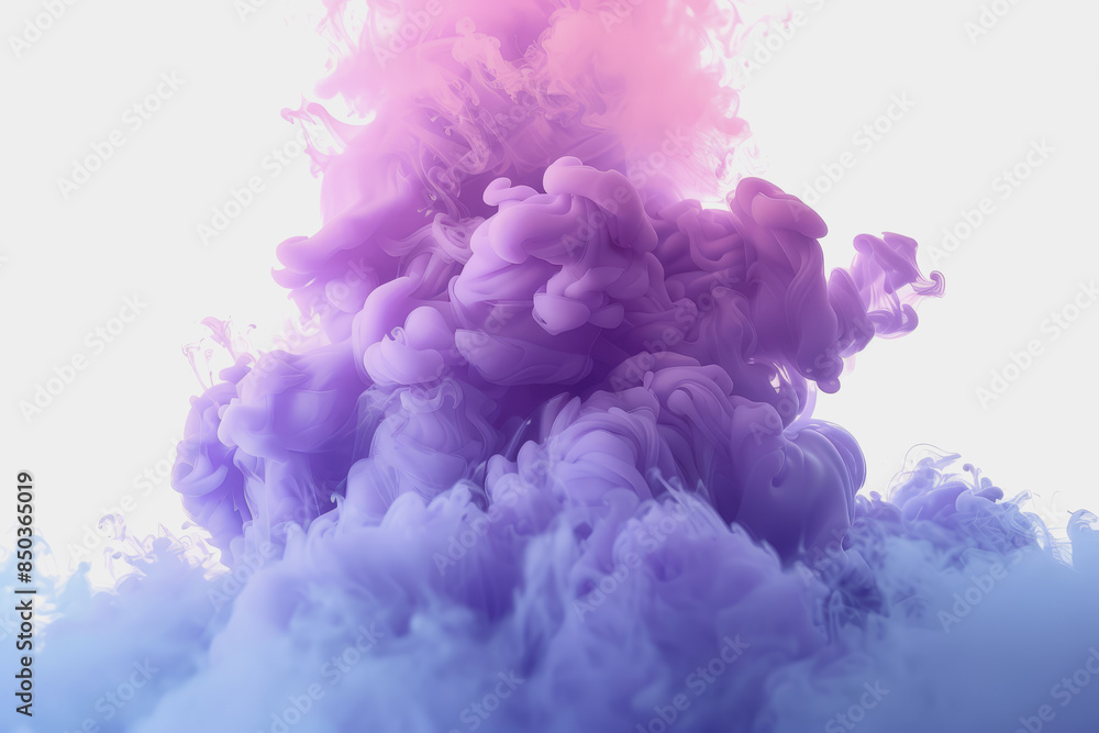 Realistic purple smoke element on a white background. Realistic purple smoke element on a white background.