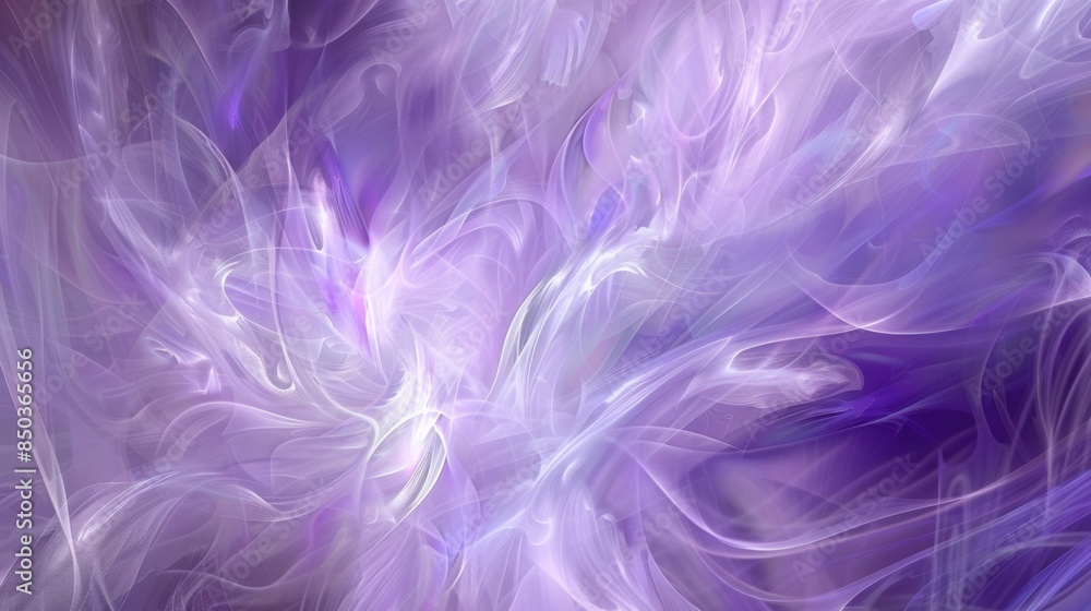 Obraz premium Ethereal purple abstract swirls and fluid art design