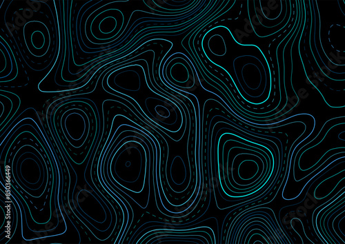 Abstract topographic line background design 