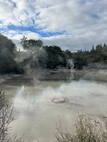 Wallpaper Mural Mud Pools in Waiotapu, North Island of New Zealand Torontodigital.ca