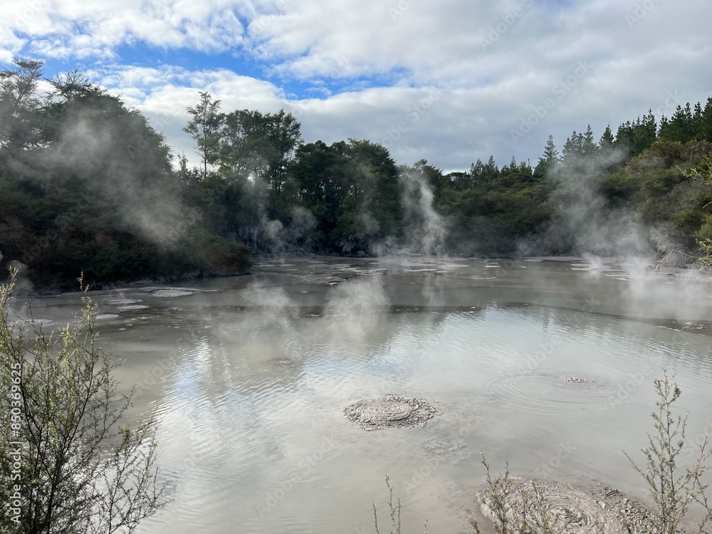 Mud Pools in Waiotapu, North Island of New Zealand Mud Pools in Waiotapu, North Island of New Zealand