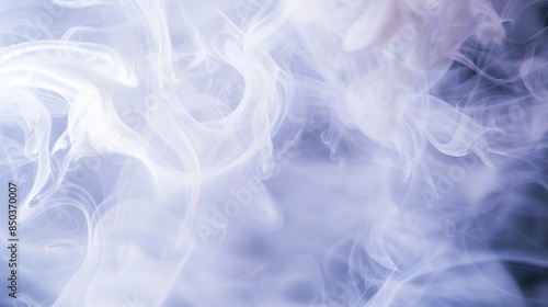 Macro shot of vapor, ethereal swirls, translucent white, soft ambient light.