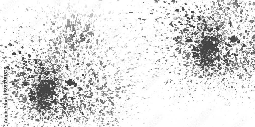 Fototapeta premium Black and white stain rusty metal texture old terrazzo surface isolated overlay decorative vintage vector background.